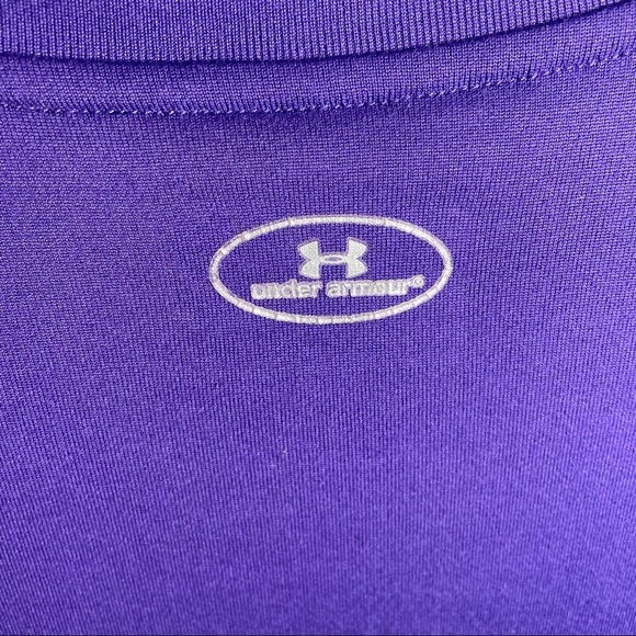 Under Armour Semi Fitted heat gear purple v neck - Picture 7 of 10